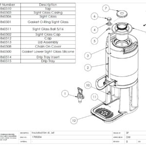 1700204 Jet 6 Urn spareparts